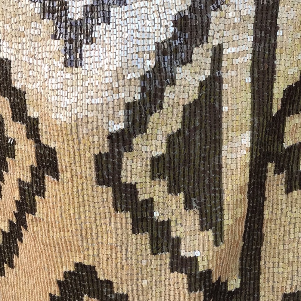Haute Hippie Sequin Pencil Mini Skirt in Gold and Brown - Picture 2 of 16